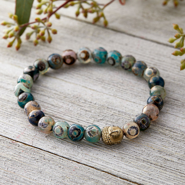PEACE & GROUNDING BRACELET Silver & Sage Jewelry