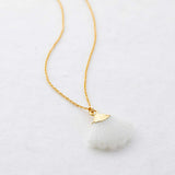 MANY PATHS NECKLACE- WHITE AGATE
