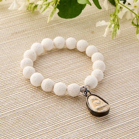 BUDDHA IN WHITE BRACELET