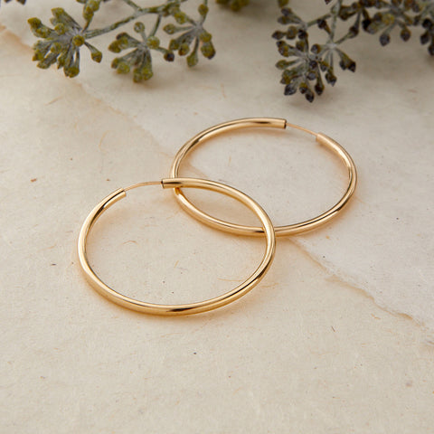 MEDIUM INFINITY HOOPS - GOLD