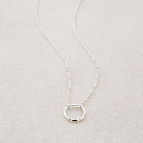 SACRED CIRCLE NECKLACE- SILVER