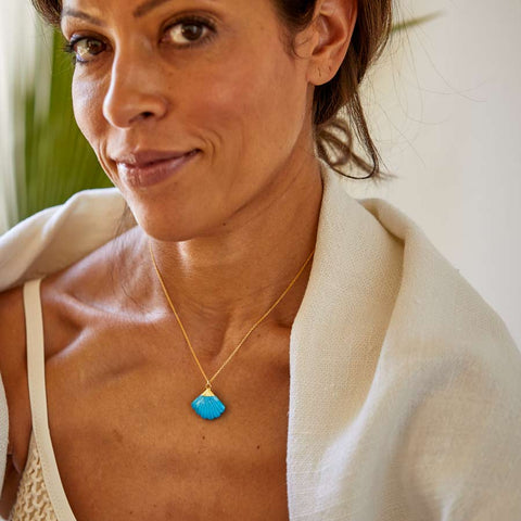 MANY PATHS NECKLACE- BLUE HOWLITE