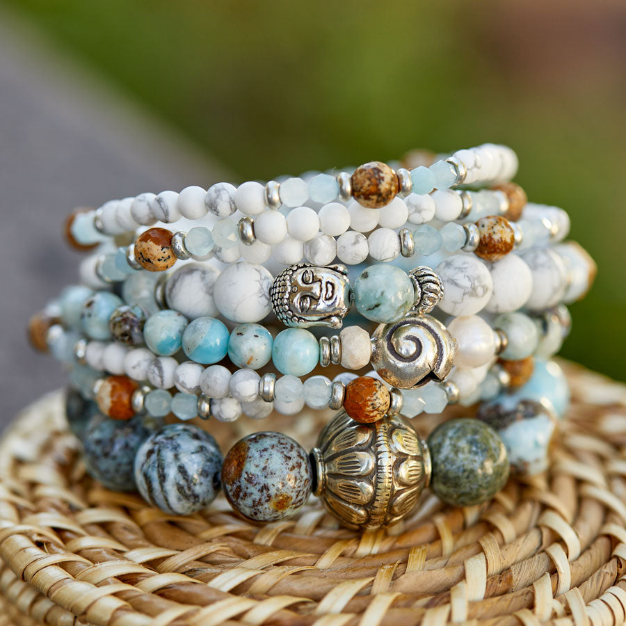 TRANQUIL TEACHER BRACELET Silver Sage Jewelry